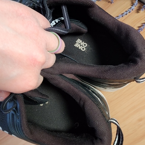 HOKA One One  Black and White Running Shoes Size 10 - Picture 7 of 9